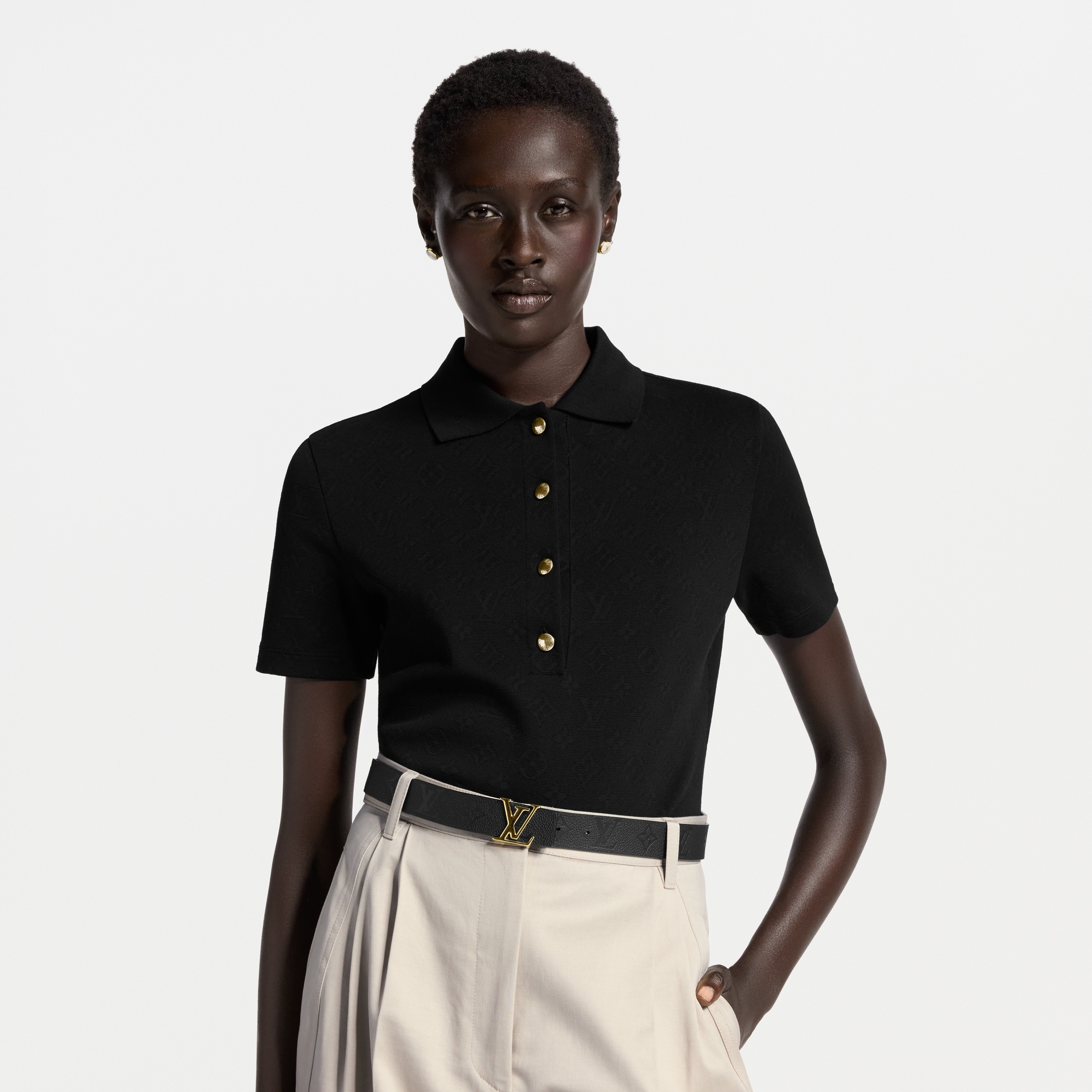 Monogram Piqué Polo Top - Ready-to-Wear | LOUIS VUITTON